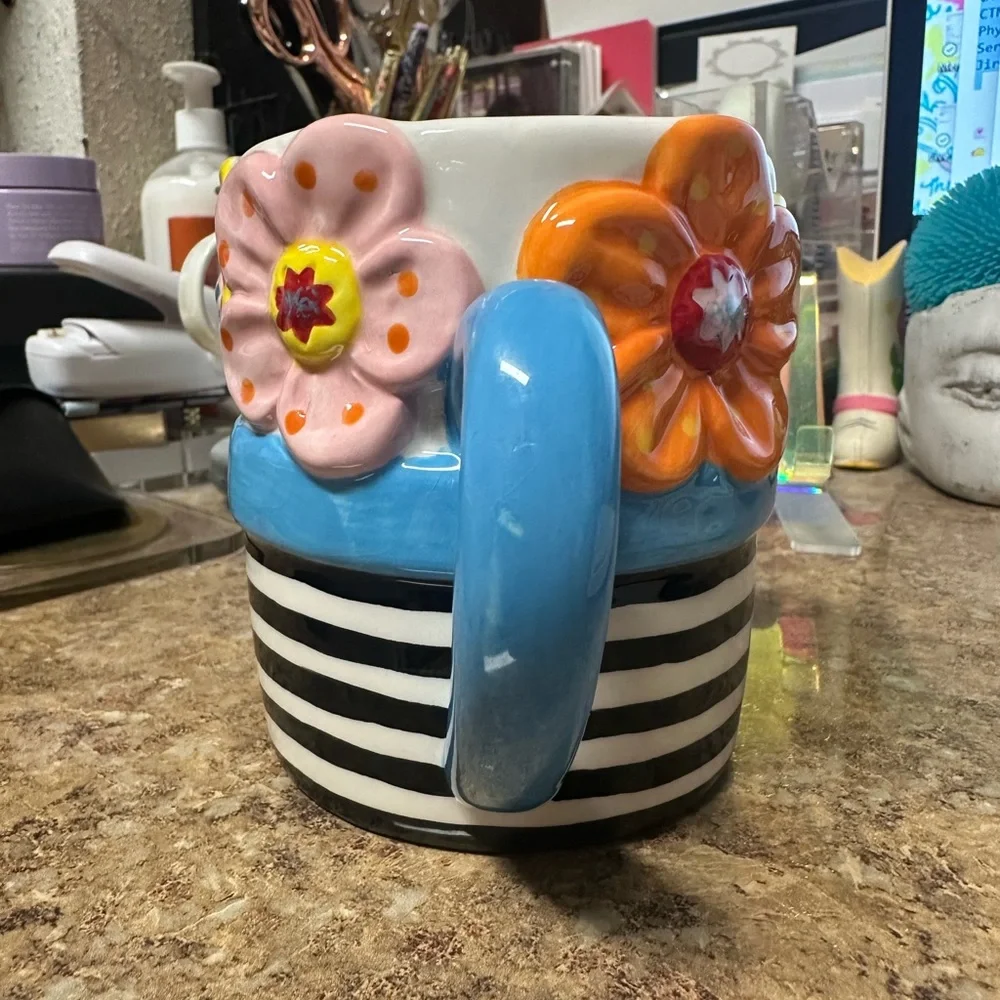 Happy Everything Flowers Shaped Mug